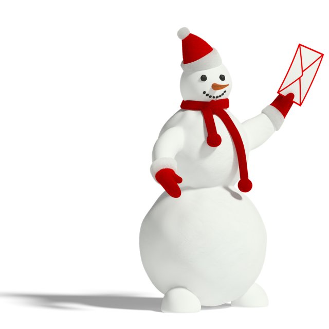 snowman 3D 模型 .c4d .max .obj .3ds .fbx .stl .blend 