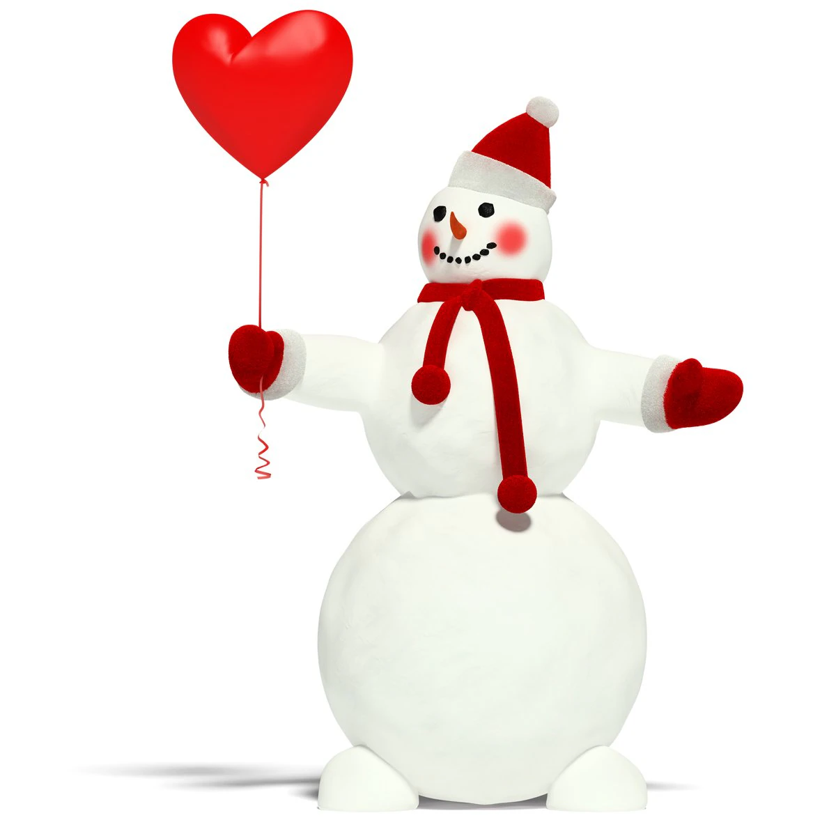 snowman 3D Model .c4d .max .obj .3ds .fbx .stl .blend
