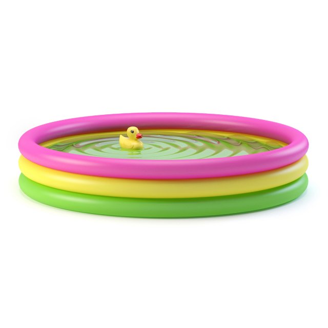 inflatable pool 3D Model .c4d .max .obj .3ds .fbx .stl .blend 