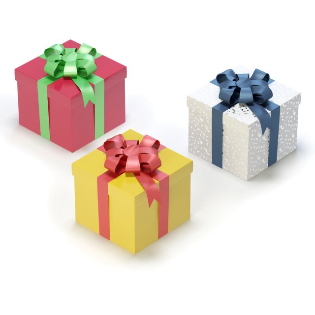 gifts 3D मॉडल .c4d .max .obj .3ds .fbx .stl .blend 