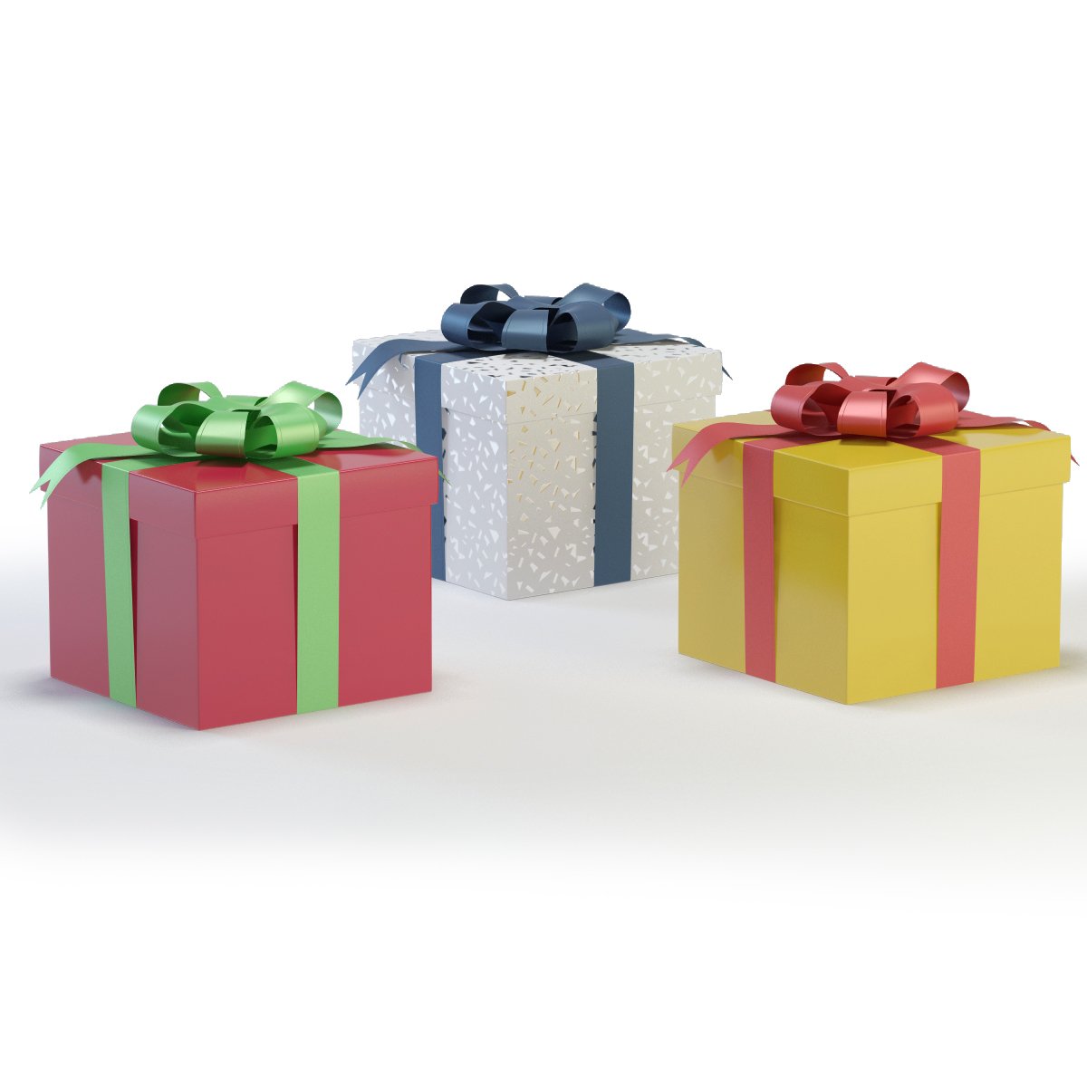 Gift 3d model. Gifts 3d. lumineo set 3 giftbox.