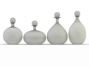 glass containers Model 3D