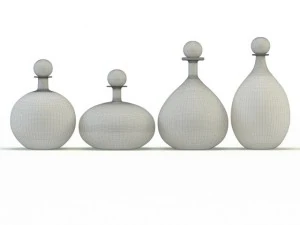 glass containers 3D Model