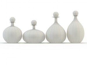 glass containers Model 3D