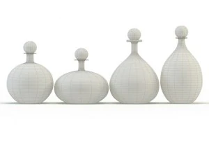 glass containers 3D Model