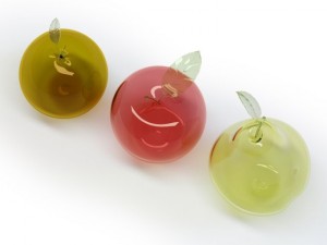 glass fruits Model 3D