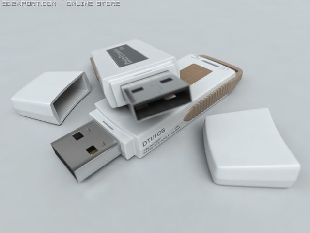 usb flash drive 3D 模型 .c4d .max .obj .3ds .fbx .stl .blend 