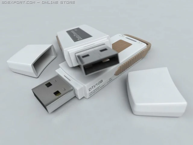 usb flash drive 3D Model .c4d .max .obj .3ds .fbx .stl .blend 