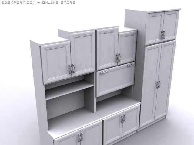 wardrobe Model 3D .c4d .max .obj .3ds .fbx .stl .blend 