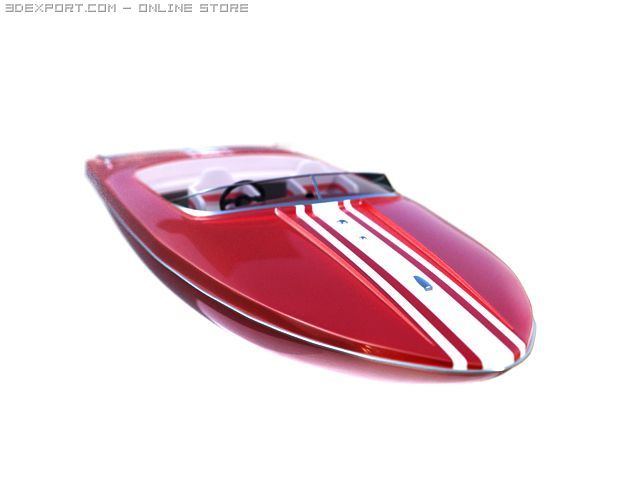 speed boat-vray 3D Модель .c4d .max .obj .3ds .fbx .stl .blend 