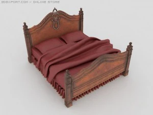 क्लासिक बिस्तर 3D मॉडल