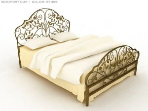 classic bed 2 3D Model