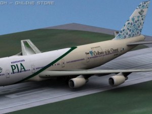 b 747 pia colours of the desert 3D Model