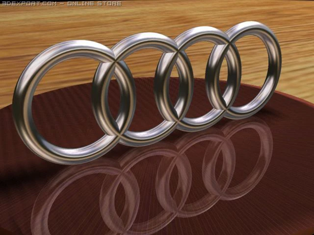 audi logo 3D Model .c4d .max .obj .3ds .fbx .stl .blend 