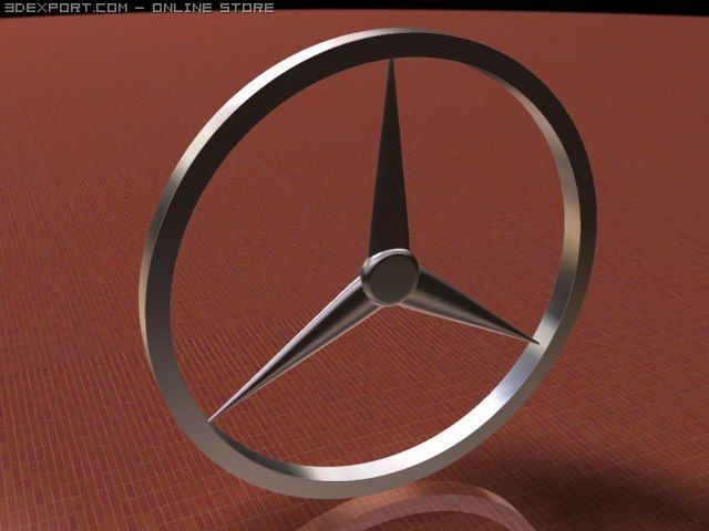 benz logo 35 lakh faces 3D Model .c4d .max .obj .3ds .fbx .stl .blend 