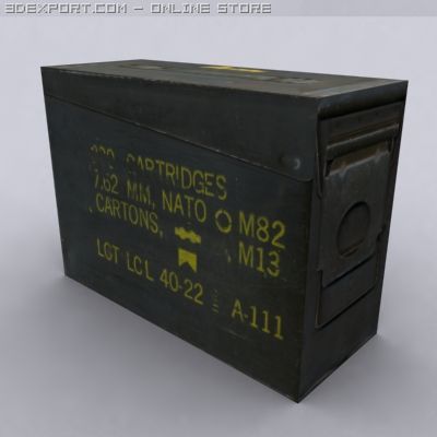 ammunition boxes 3D 모델 .c4d .max .obj .3ds .fbx .stl .blend 