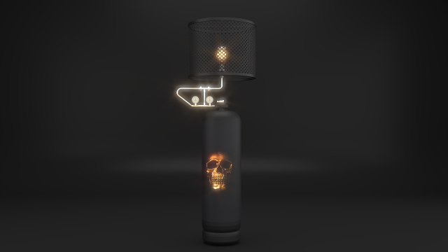 skull lamp 3D-Modell .c4d .max .obj .3ds .fbx .stl .blend 