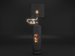 skull lamp 3D-Modell