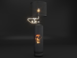 skull lamp 3D-Modell