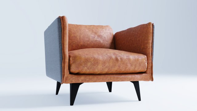 Messina Leather Arm Chair Modelo 3D .c4d .max .obj .3ds .fbx .stl .blend 
