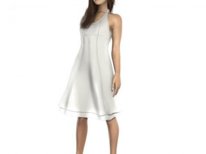 Asian in dress Modèle 3D