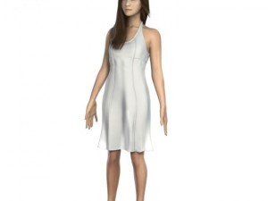 Asian in dress Modèle 3D