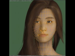 Asian in dress Modèle 3D