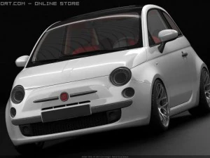 fiat 500 Modelo 3D