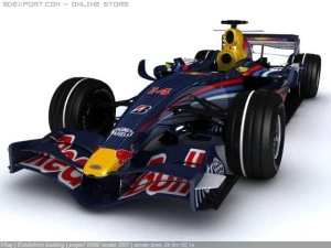 f1 kırmızı boğa rb3 2007 3D Model