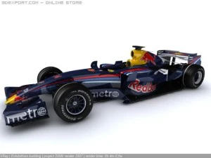 f1 red bull rb3 2007 3D Model