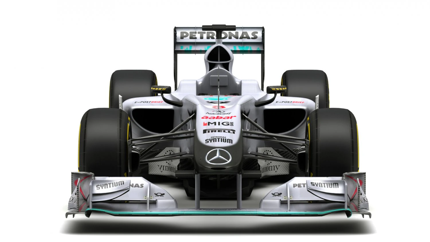 mercedes gp f1 3D Model .c4d .max .obj .3ds .fbx .stl .blend
