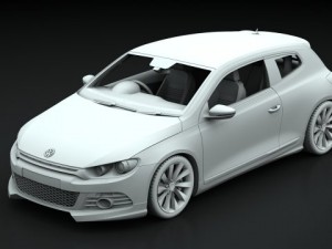 vw scirocco gt 20 tsi 2009 3D 模型