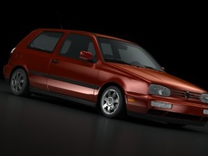 vw golf gti vr6 1998 3D Модель