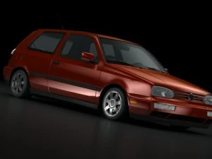 vw golf gti vr6 1998 3D Model