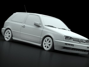 vw golf gti vr6 1998 3D 모델
