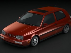 vw golf gti vr6 1998 3D 모델