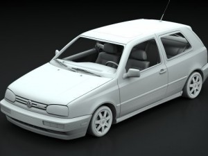 vw golf gti vr6 1998 3D 모델