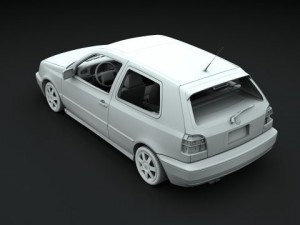vw golf gti vr6 1998 3D 모델
