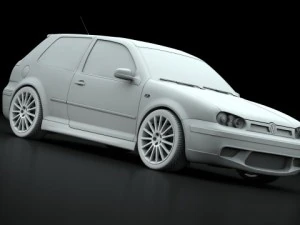 golf r32 2003 3D Model