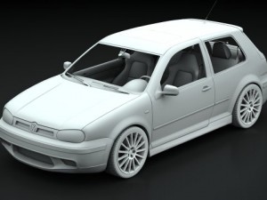 golf r32 2003 3D Model