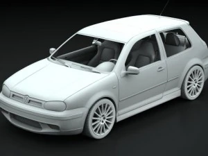 golf r32 2003 3D Model