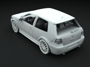 golf r32 2003 3D Model