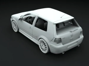 golf r32 2003 3D Model
