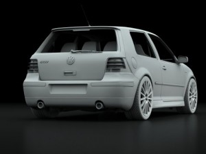 golf r32 2003 3D Model