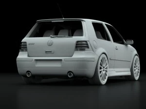 golf r32 2003 3D Model