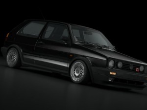 vw golf 1 gti mk2  1992 3D Модель