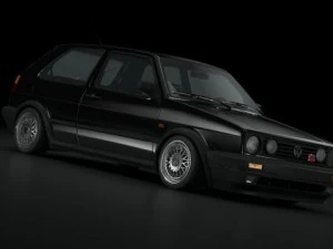 vw golf 1 gti mk2 1992 Modelo 3D