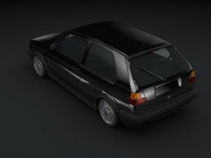 vw golf 1 gti mk2  1992 Model 3D