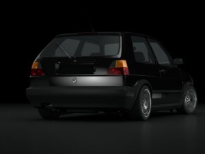 vw golf 1 gti mk2  1992 Model 3D