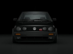 vw golf 1 gti mk2  1992 Model 3D